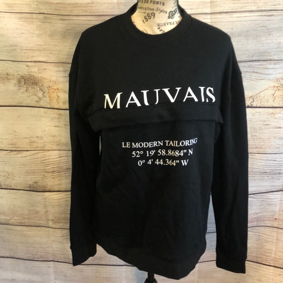 Mauvais Other - Mauvais Logo Pocket Detail Sweatshirt NWT Black ASOS Size Small